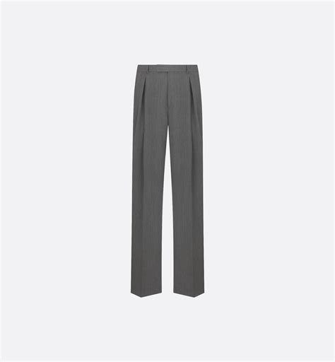 dior pantaloncini|Pantaloni ampi Lana vergine grigia .